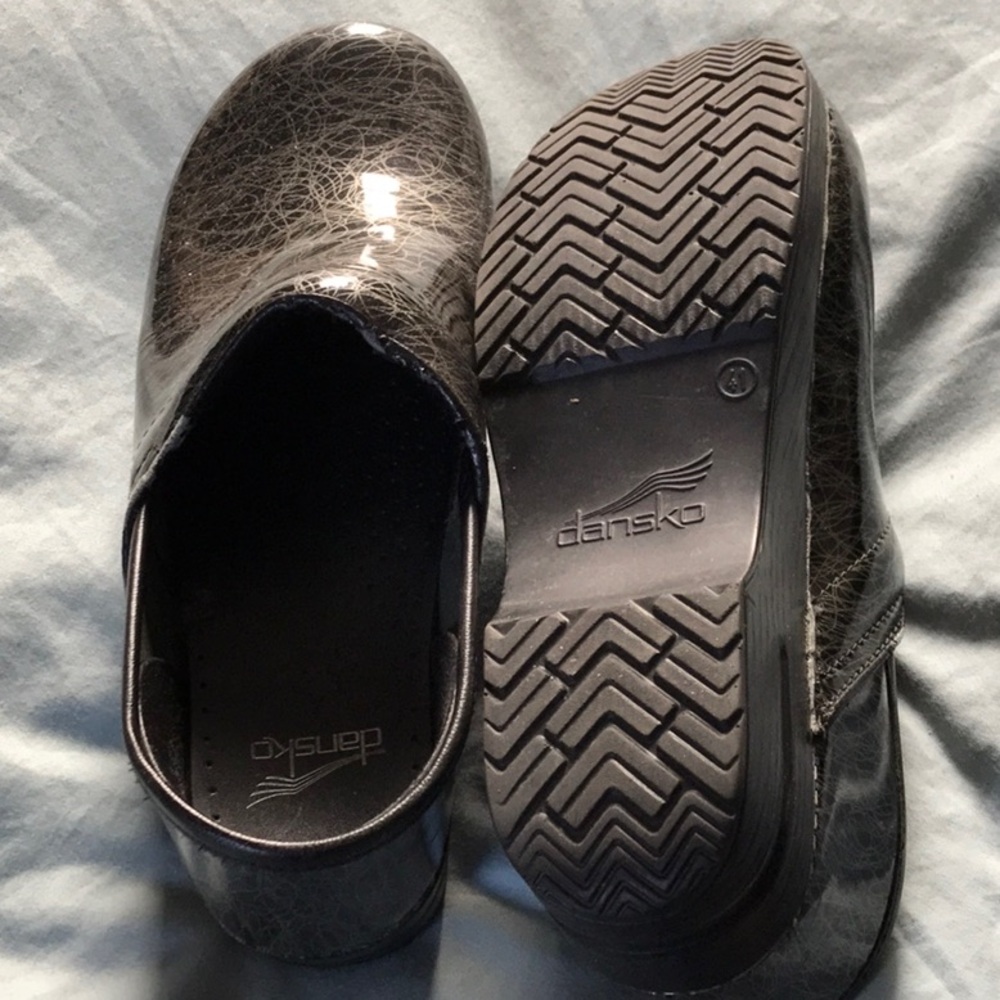 Dansko Black Leather Clogs